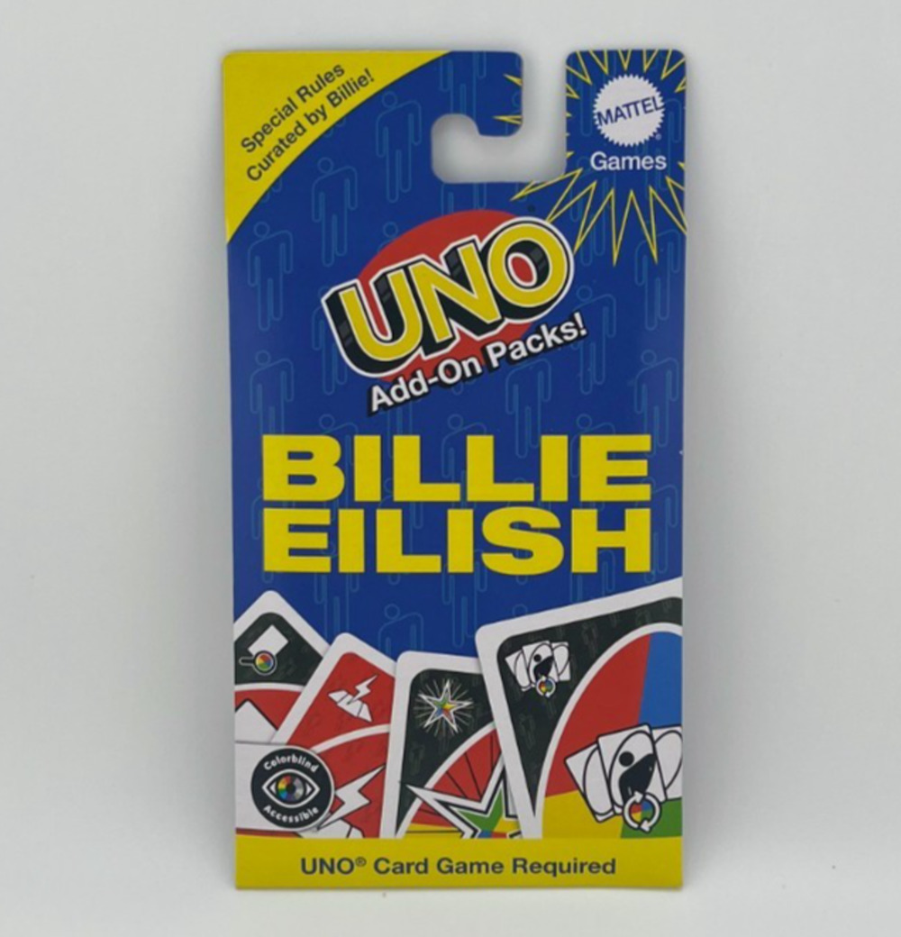 UNO - BILLIE EILISH Add-On Pack - 16 Cards & Special Rules NEW SEALED